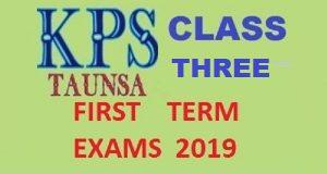 Syllabus for Class THREE - 1ST Term Exams 2019 Date Sheet
