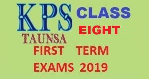 Syllabus for Class Eight - 1ST Term Exams 2019 Date Sheet
