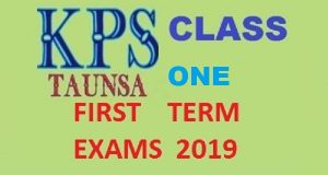 Syllabus for Class ONE – 1ST Term Exams 2019 Date Sheet