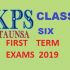 Syllabus for Class Six - 1ST Term Exams 2019 Date Sheet